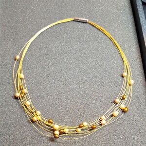 Honora Gold-Tone Multi-Strand Pearl Necklace